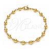 Oro Laminado Fancy Bracelet, Gold Filled Style Ball Design, Polished, Golden Finish, 03.326.0005.08 (05 MM Thickness, 8 Inches Length)