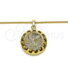 Oro Laminado Pendant Necklace, Gold Filled Style Polished, Golden Finish, 04.358.0016.20 (02 MM Thickness, 20 Inches Length)