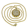Oro Laminado Pendant Necklace, Gold Filled Style Polished, Golden Finish, 04.358.0016.20 (02 MM Thickness, 20 Inches Length)