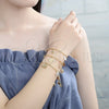Oro Laminado Charm Bracelet, Gold Filled Style San Benito Design, Diamond Cutting Finish, Tricolor, 03.351.0025.07 (04 MM Thickness, 7 Inches Length)