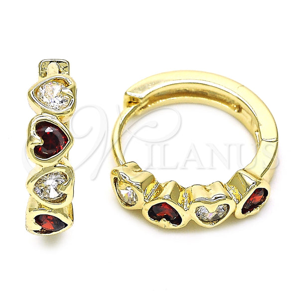 Gold-Filled Heart Hoop Earrings 02.237.0029.2.15 — main product image — SKU 128408 | Argollas de Oro Laminado 02.237.0029.2.15 — imagen principal del producto — SKU 128408