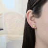 Rhodium Gold Filled Stud Earring, with White Cubic Zirconia, Polished, Rhodium Finish, 02.344.0015.1