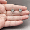 Rhodium Gold Filled Stud Earring, with White Cubic Zirconia, Polished, Rhodium Finish, 02.344.0015.1