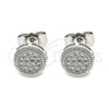 Rhodium Gold Filled Stud Earring, with White Cubic Zirconia, Polished, Rhodium Finish, 02.344.0015.1