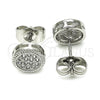 Rhodium Gold Filled Stud Earring, with White Cubic Zirconia, Polished, Rhodium Finish, 02.344.0015.1