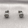 Rhodium Gold Filled Stud Earring, with White Cubic Zirconia, Polished, Rhodium Finish, 02.344.0015.1