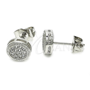 White Gold Filled Ring — Stud Earring with White Cubic Zirconia Polished 02. — main product view — SKU 128438 | Oro Laminado Blanco anillo — Stud Earring with blanco Cubic Zirconia pulido 02. — SKU 128438