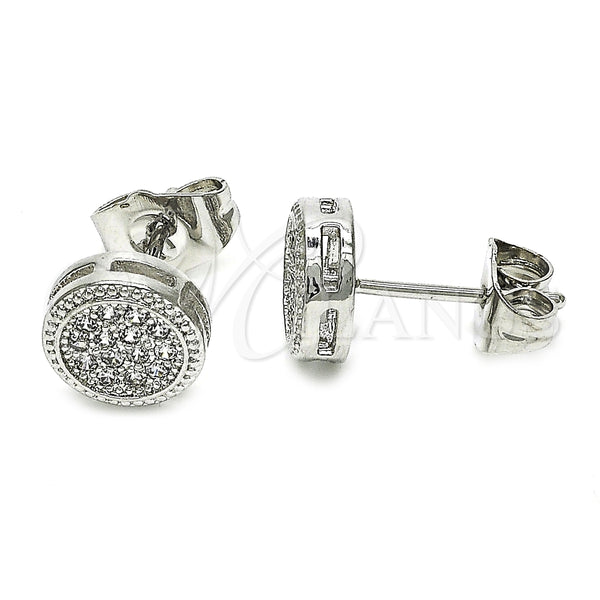 Rhodium Gold Filled Stud Earring, with White Cubic Zirconia, Polished, Rhodium Finish, 02.344.0015.1