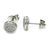 Rhodium Gold Filled Stud Earring, with White Cubic Zirconia, Polished, Rhodium Finish, 02.344.0015.1