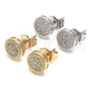 Rhodium Gold Filled Stud Earring, with White Cubic Zirconia, Polished, Rhodium Finish, 02.344.0015.1