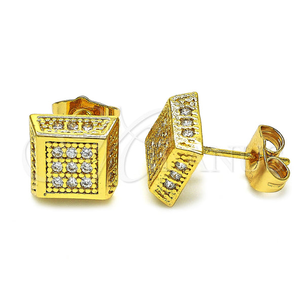 Gold Filled Ring — Stud Earring with White Cubic Zirconia Polished 02. — main product view — SKU 128451 | Oro Laminado anillo — Stud Earring with blanco Cubic Zirconia pulido 02. — SKU 128451