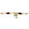 Oro Laminado Charm Bracelet, Gold Filled Style Dolphin Design, Polished, Golden Finish, 03.213.0083.07 (04 MM Thickness, 7 Inches Length)