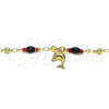 Oro Laminado Charm Bracelet, Gold Filled Style Dolphin Design, Polished, Golden Finish, 03.213.0083.07 (04 MM Thickness, 7 Inches Length)