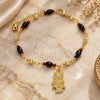 Oro Laminado Charm Anklet , Gold Filled Style Owl Design, Polished, Golden Finish, 03.213.0084.10 (04 MM Thickness, 10 Inches Length)