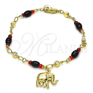 Gold Filled Bracelet — Charm Bracelet Elephant Design Polished 03. 04 MM — main product view — SKU 128494 | Oro Laminado brazalete — Charm Bracelet Elephant diseño pulido 03. 04 MM — SKU 128494