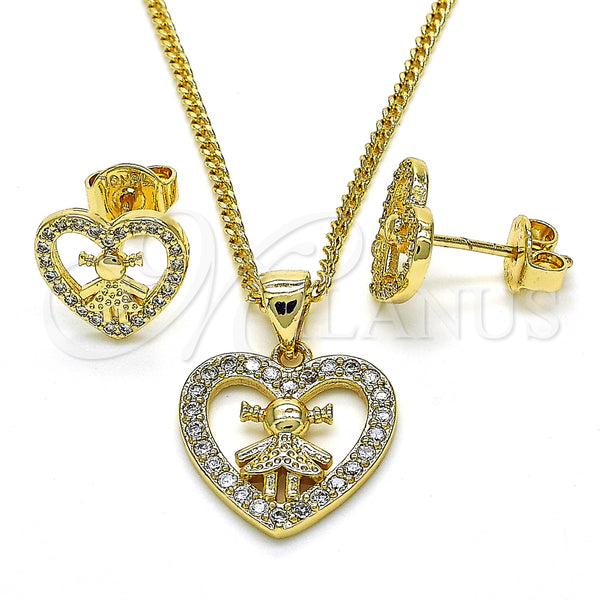 Gold Filled Ring — Earring and Pendant Adult Set Heart and Little — main product view — SKU 128519 | Oro Laminado anillo — Earring and Pendant Adult Set corazón and Little — SKU 128519