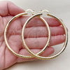 Oro Laminado Extra Large Hoop, Gold Filled Style Diamond Cutting Finish, Golden Finish, 02.170.0109.70