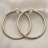 Oro Laminado Extra Large Hoop, Gold Filled Style Diamond Cutting Finish, Golden Finish, 02.170.0109.70
