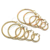 Oro Laminado Extra Large Hoop, Gold Filled Style Diamond Cutting Finish, Golden Finish, 02.170.0109.70