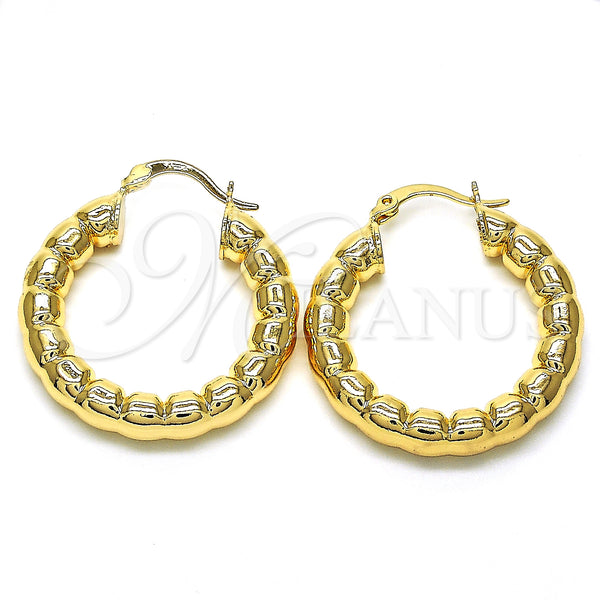 Gold Filled Hoop Earrings — Medium Hoop Polished 02. — main product view — SKU 128597 | Oro Laminado aretes de aro — Medium Hoop pulido 02. — SKU 128597