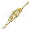 Dorado Oro Laminado Pulsera, vista 3 de la galería del producto por Mayoreo, vista adicional 3 del producto