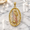 Oro Laminado Religious Pendant, Gold Filled Style San Judas Design, Polished, Tricolor, 05.351.0021
