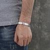 Stainless Steel Solid Bracelet, Polished, Steel Finish, 03.114.0330.08 (12 MM Thickness, 8 Inches Length)