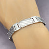 Stainless Steel Solid Bracelet, Polished, Steel Finish, 03.114.0330.08 (12 MM Thickness, 8 Inches Length)