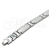 Stainless Steel Solid Bracelet, Polished, Steel Finish, 03.114.0330.08 (12 MM Thickness, 8 Inches Length)