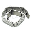 Stainless Steel Solid Bracelet, Polished, Steel Finish, 03.114.0330.08 (12 MM Thickness, 8 Inches Length)
