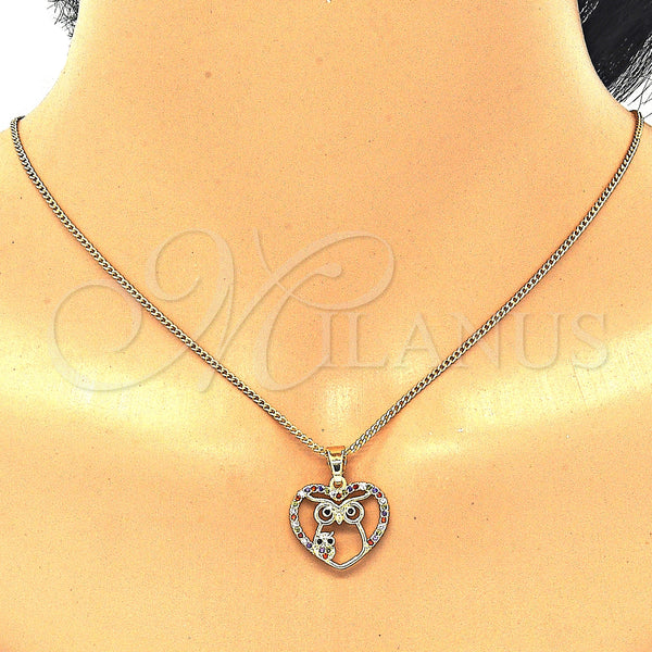 Gold Filled Ring — Earring and Pendant Adult Set Heart and Owl — alternate product view — SKU 128775 | Oro Laminado anillo — Earring and Pendant Adult Set corazón and Owl — SKU 128775