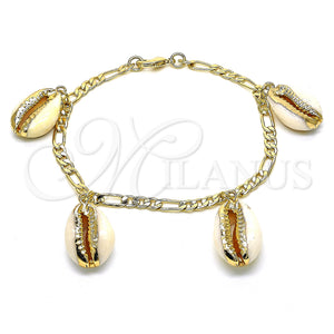 Gold Filled Bracelet — Charm Bracelet Shell Design Polished 03.63. 04 MM — main product view — SKU 128788 | Oro Laminado brazalete — Charm Bracelet Shell diseño pulido 03.63. 04 MM — SKU 128788