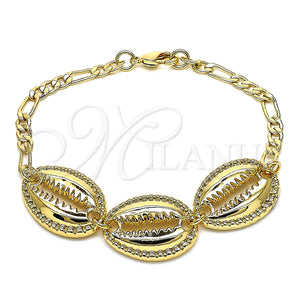 Gold Filled Bracelet — Fancy Bracelet Shell Design Polished 03.63. 04 MM — main product view — SKU 128793 | Oro Laminado brazalete — elegante Bracelet Shell diseño pulido 03.63. 04 MM — SKU 128793