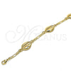 Oro Laminado Fancy Bracelet, Gold Filled Style Shell Design, Polished, Golden Finish, 03.63.2081.08 (04 MM Thickness, 8 Inches Length)