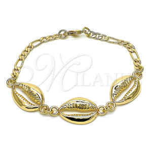 Gold Filled Bracelet — Fancy Bracelet Shell Design Polished 03.63. 04 MM — main product view — SKU 128795 | Oro Laminado brazalete — elegante Bracelet Shell diseño pulido 03.63. 04 MM — SKU 128795