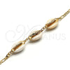 Oro Laminado Fancy Bracelet, Gold Filled Style Shell Design, Polished, Golden Finish, 03.63.2082.08 (04 MM Thickness, 8 Inches Length)