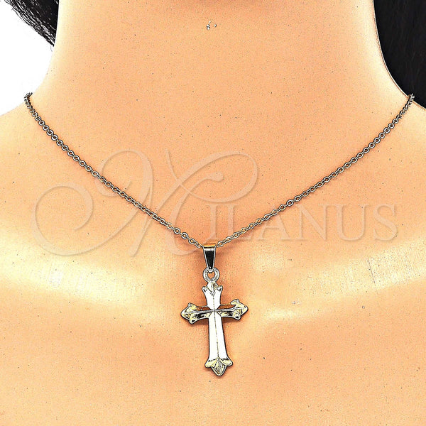 Gold Filled Pendant — Religious Pendant Cross Design Polished 05. — alternate product view — SKU 128823 | Oro Laminado dije — Religious Pendant cruz diseño pulido 05. — SKU 128823