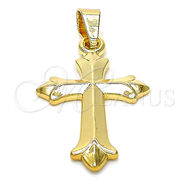 Gold Filled Pendant — Religious Pendant Cross Design Polished 05. — main product view — SKU 128823 | Oro Laminado dije — Religious Pendant cruz diseño pulido 05. — SKU 128823