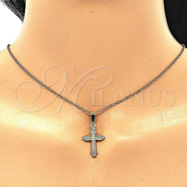 Gold Filled Pendant — Religious Pendant Cross Design Polished 05. — alternate product view — SKU 128824 | Oro Laminado dije — Religious Pendant cruz diseño pulido 05. — SKU 128824