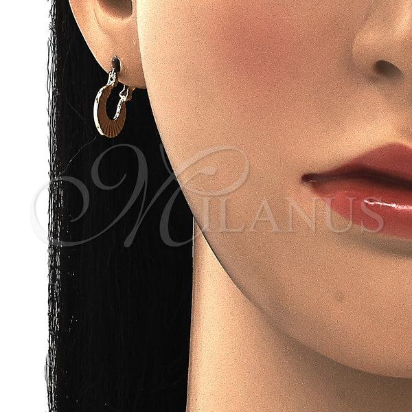 Gold Filled Hoop Earrings — Small Hoop Polished 02. — alternate product view — SKU 128828 | Oro Laminado aretes de aro — Small Hoop pulido 02. — SKU 128828