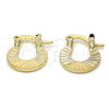 Oro Laminado Small Hoop, Gold Filled Style Polished, Golden Finish, 02.163.0081.12