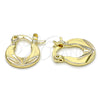 Oro Laminado Small Hoop, Gold Filled Style Polished, Golden Finish, 02.163.0082.12