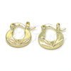Oro Laminado Small Hoop, Gold Filled Style Polished, Golden Finish, 02.163.0082.12