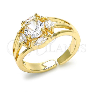 Gold Filled Ring — Multi Stone Ring with White Cubic Zirconia Polished — main product view — SKU 128863 | Oro Laminado anillo — Multi Stone Ring with blanco Cubic Zirconia pulido — SKU 128863