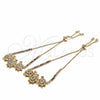 Oro Laminado Adjustable Bolo Bracelet, Gold Filled Style Turtle Design, with Multicolor and White Cubic Zirconia, Polished, Golden Finish, 03.316.0057.1.11 (01 MM Thickness, 11 Inches Length)