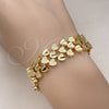 Oro Laminado Fancy Bracelet, Gold Filled Style Heart Design, Matte Finish, Golden Finish, 03.233.0012.07 (15 MM Thickness, 7 Inches Length)