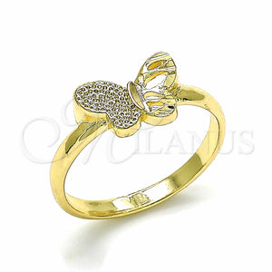 Gold Filled Ring — Elegant Ring Butterfly Design Polished 01. Size 9 — main product view — SKU 128928 | Oro Laminado anillo — Elegant Ring Butterfly diseño pulido 01. Size 9 — SKU 128928