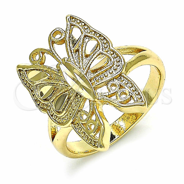 Gold Filled Ring — Elegant Ring Butterfly Design Polished 01. Size 8 — main product view — SKU 128936 | Oro Laminado anillo — Elegant Ring Butterfly diseño pulido 01. Size 8 — SKU 128936