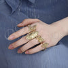 Oro Laminado Elegant Ring, Gold Filled Style Polished, Golden Finish, 01.233.0005.07 (Size 7)