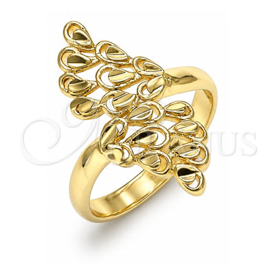 Oro Laminado Elegant Ring, Gold Filled Style Polished, Golden Finish, 01.233.0005.09 (Size 9)